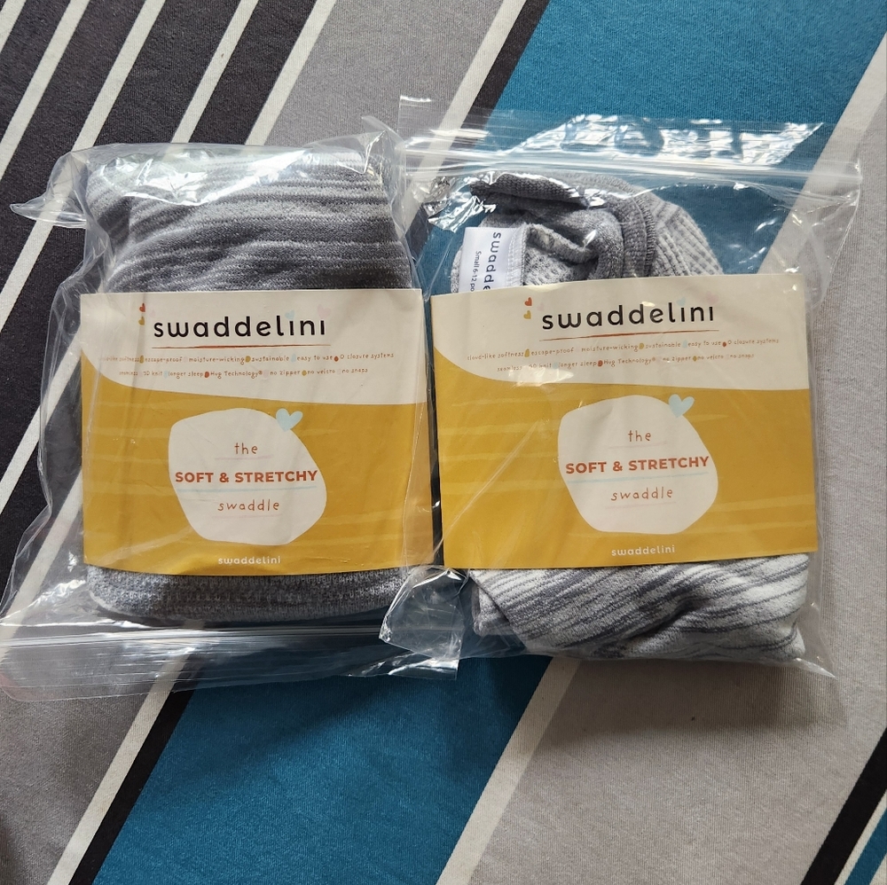 Swaddelini swaddle sleep sacks BNWT size small and large grey